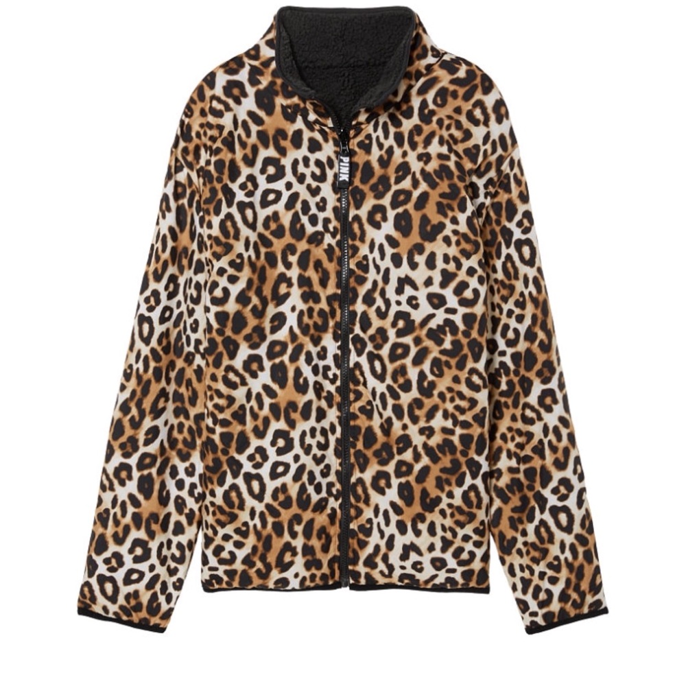 •Victoria’s Secret PINK• Reversible Sherpa ZIP up - Picture 2 of 2
